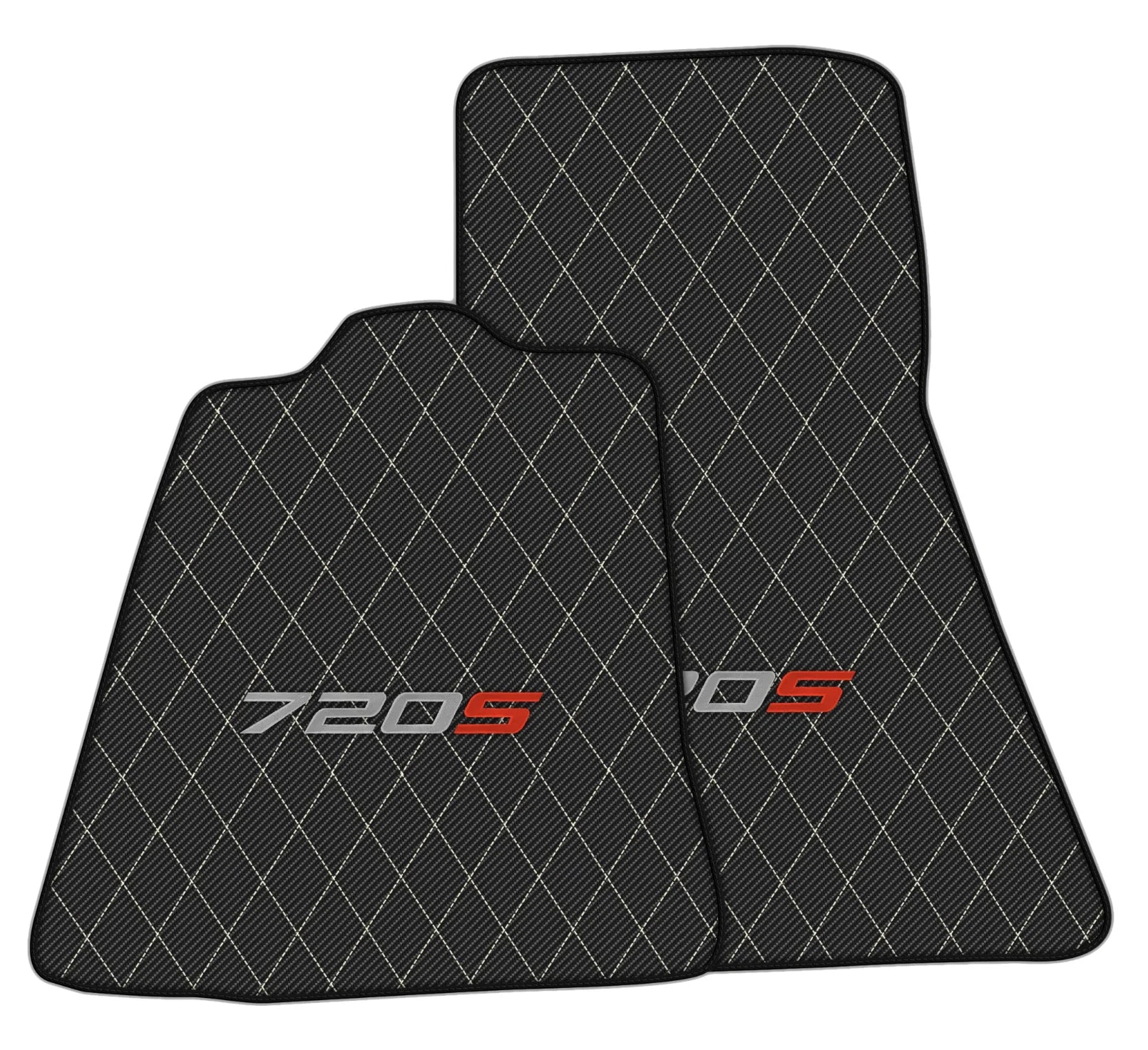McLaren 720S custom fit floor mats, premium quality material, designed for precise fitment. Enhance your interior style.