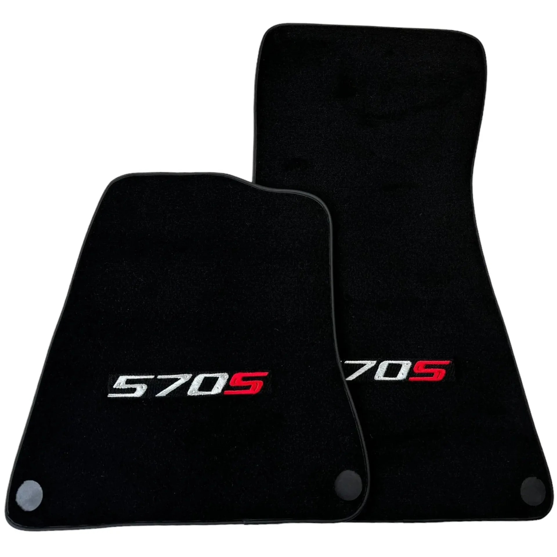 AutoWin Black Floor Mats for McLaren 570S - Front View