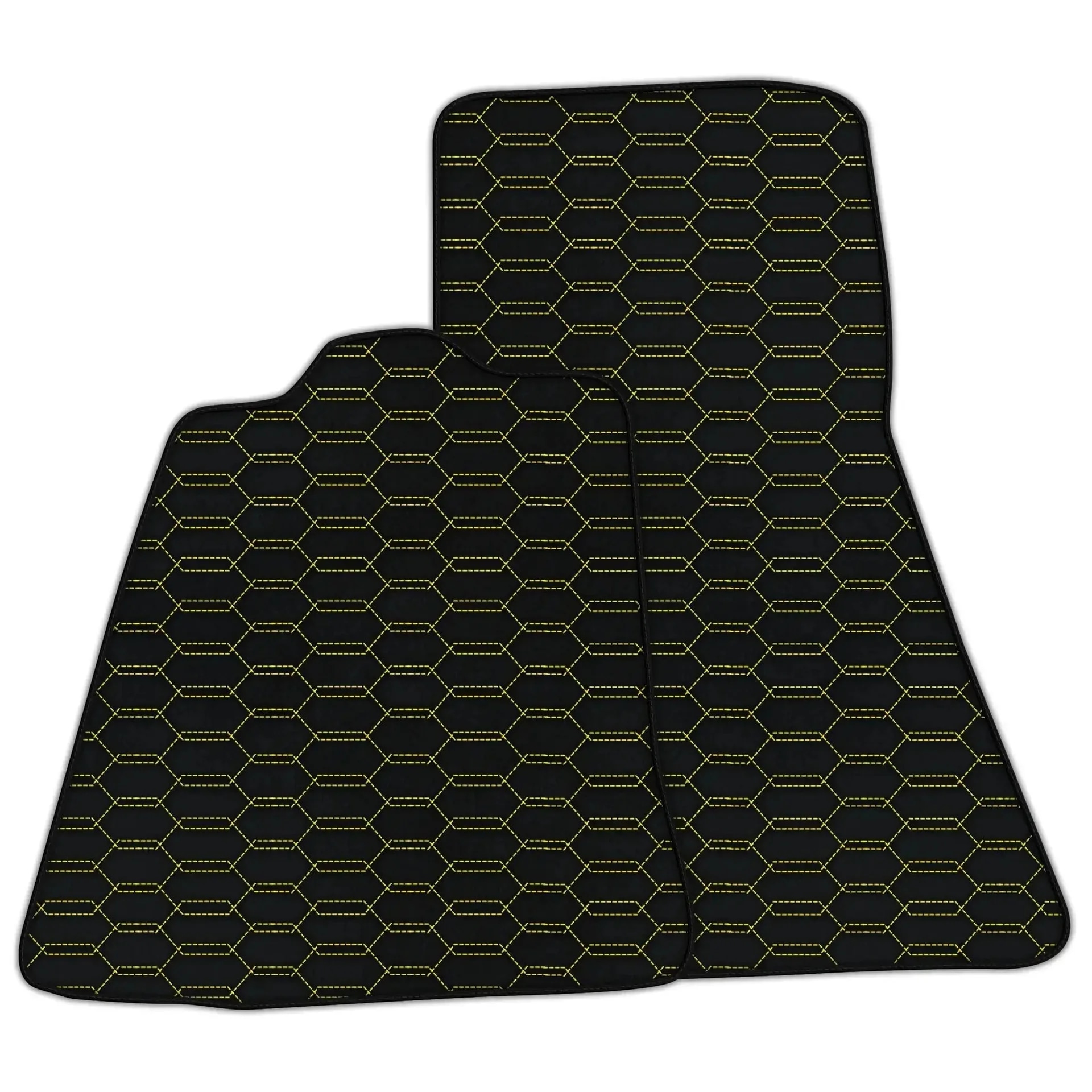 Custom-fit McLaren 570S floor mats, premium quality with precise fitment, featuring a stylish hexagonal design.