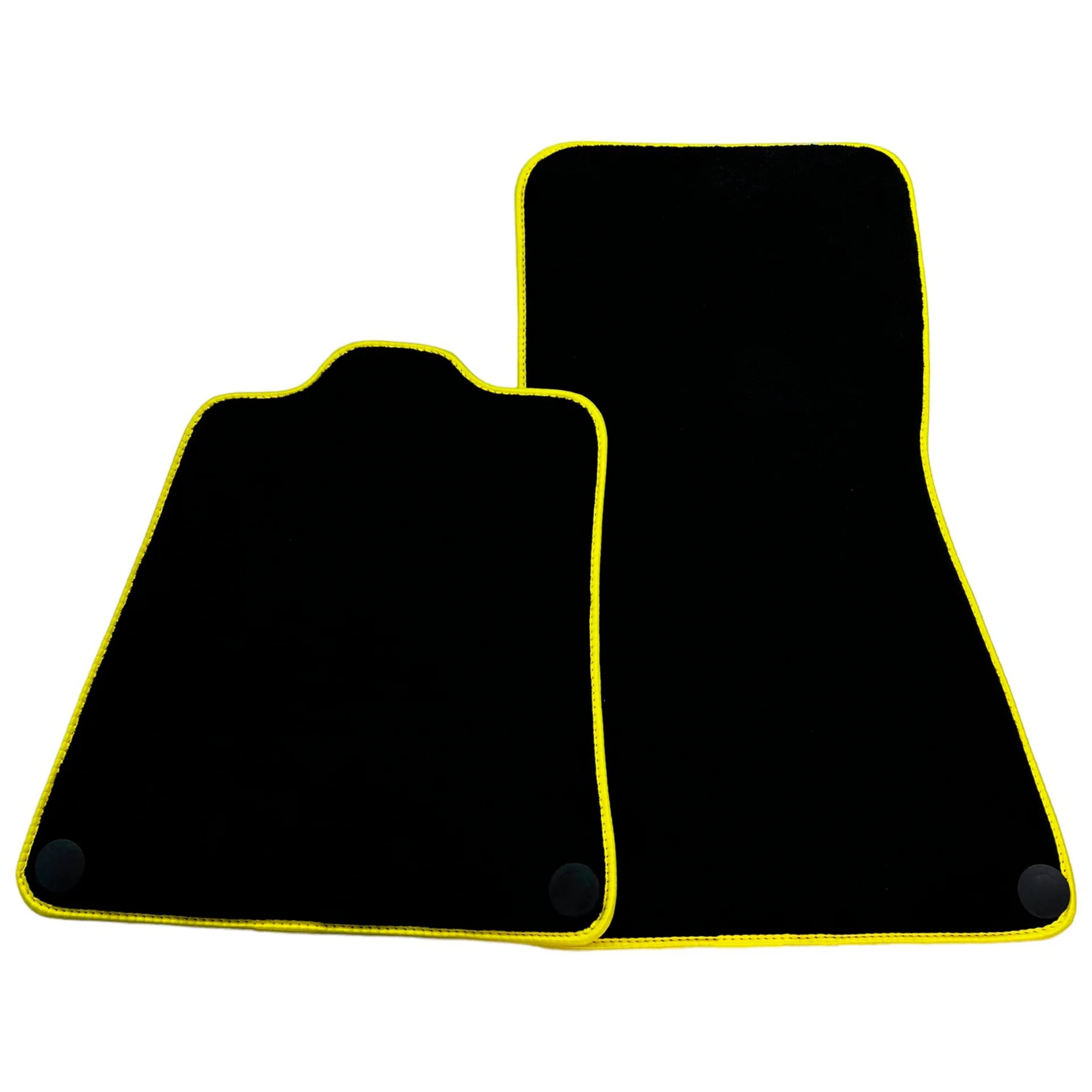 Floor Mats For McLaren 650S (2015-2018) Black Tailored With Yellow Trim