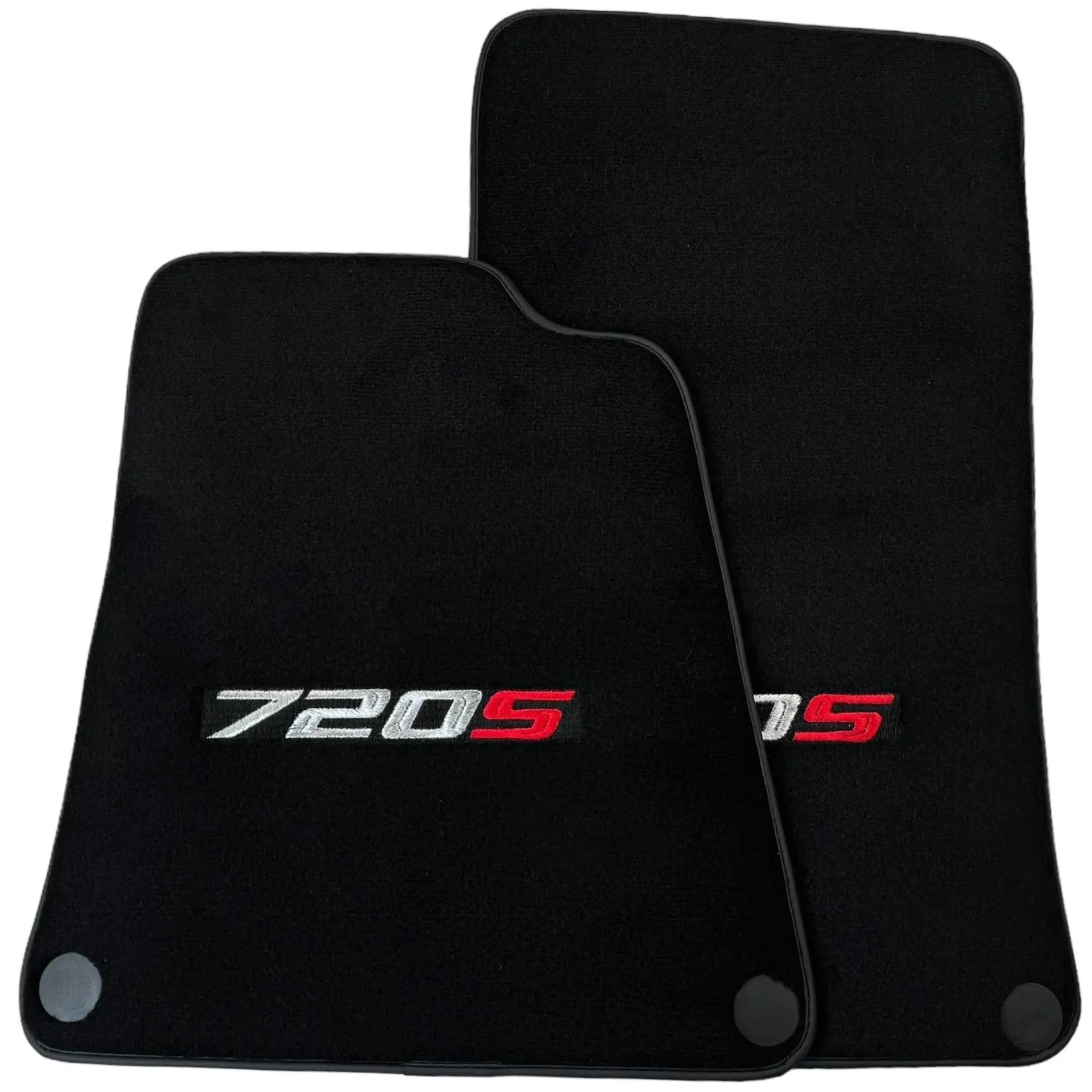 AutoWin black carpet floor mats for McLaren 720S