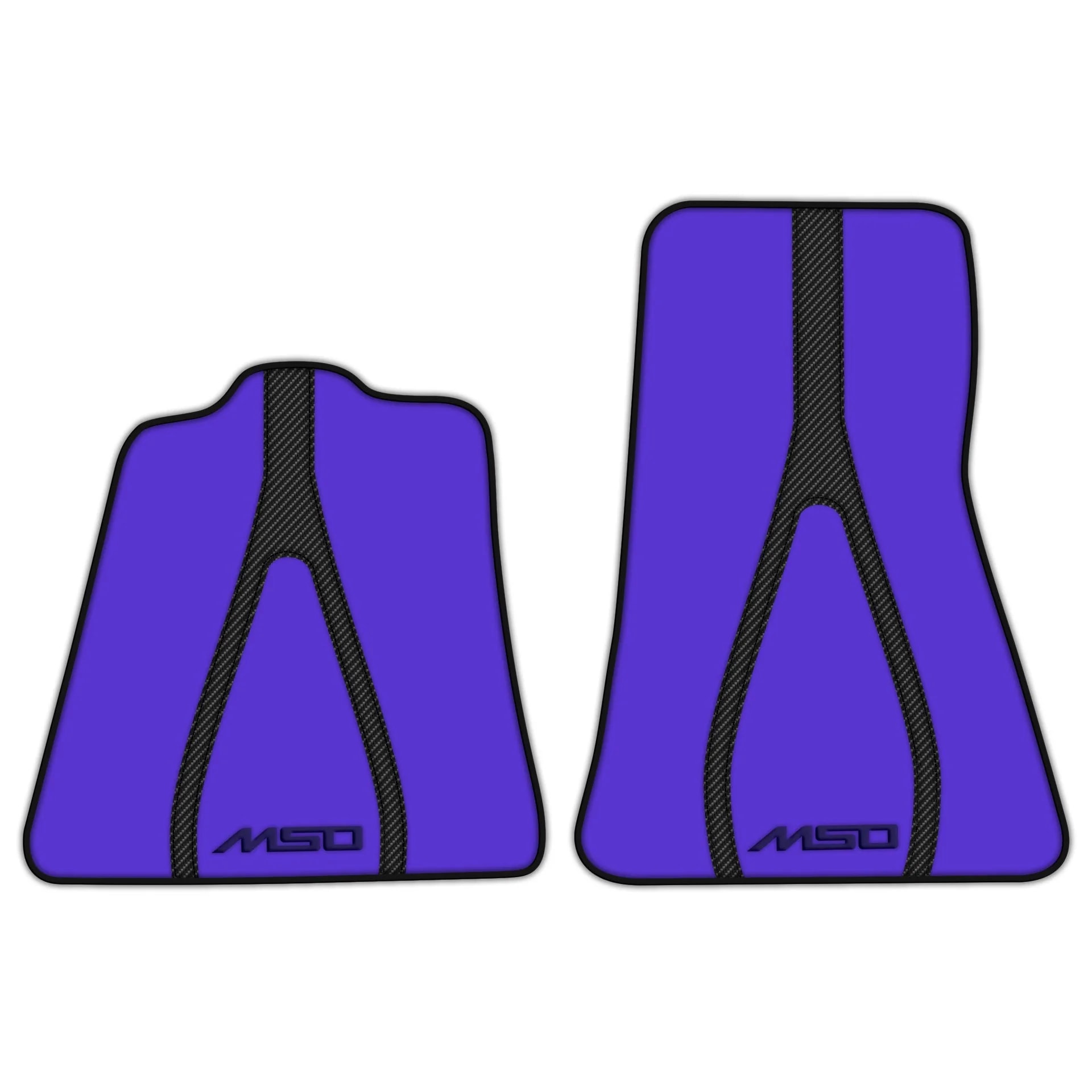 Purple leather floor mats for McLaren 750S 2023-2026